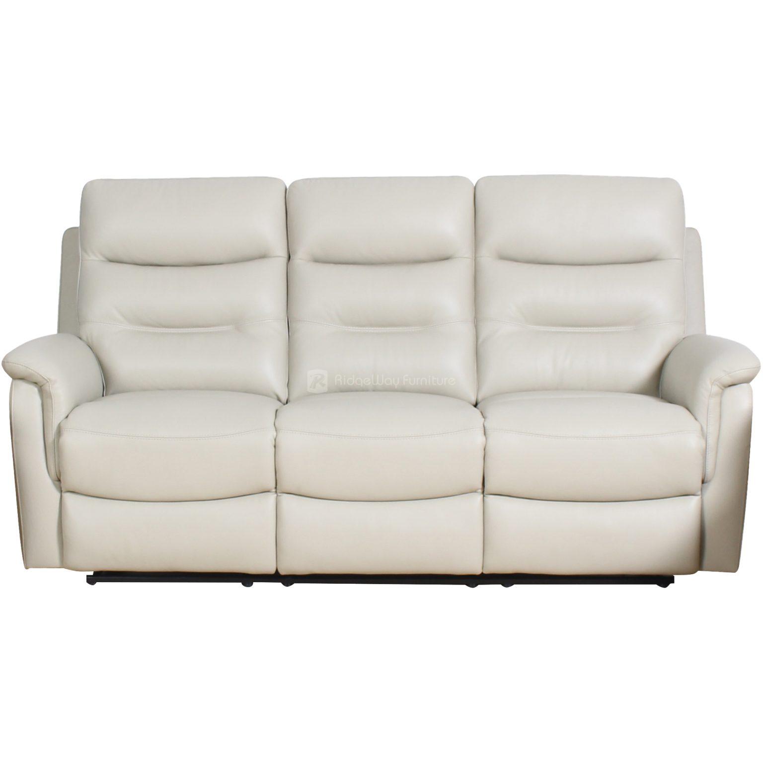 Milano 3 Seater with Two End Recliners Leather Lounge – Ridgeway Furniture